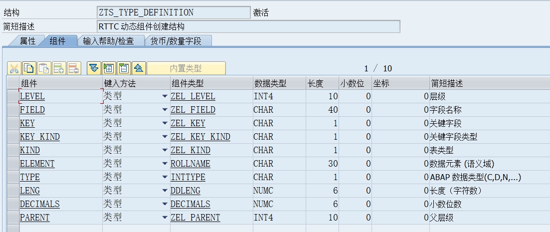 4.传入参数结构信息